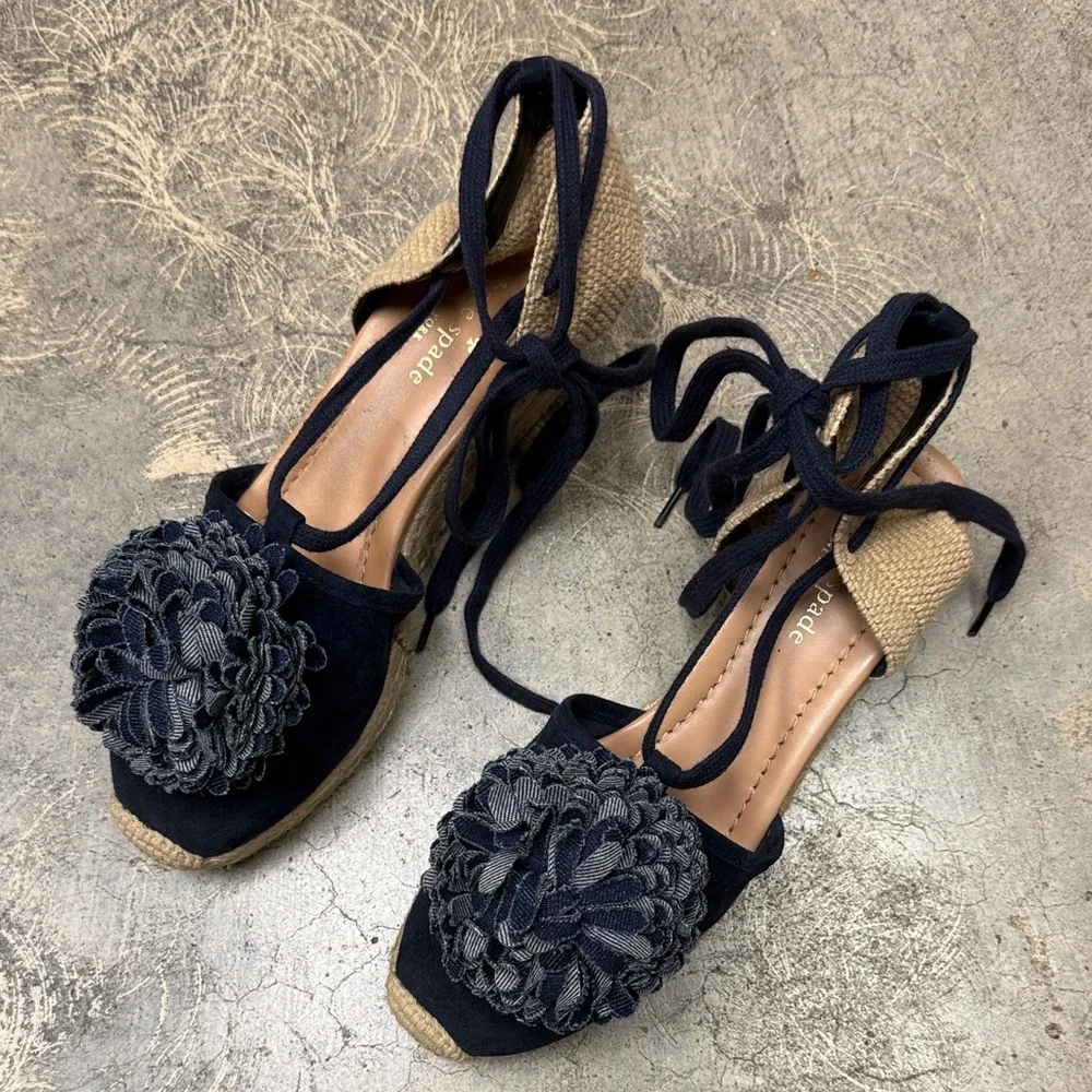 * Kate Spade Dark Blue Espadrille Sandals